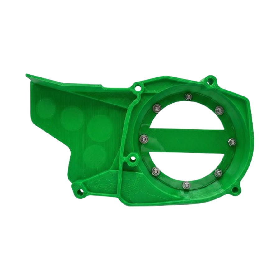 Tampa DT50 Factory Racing verde — vista traseira