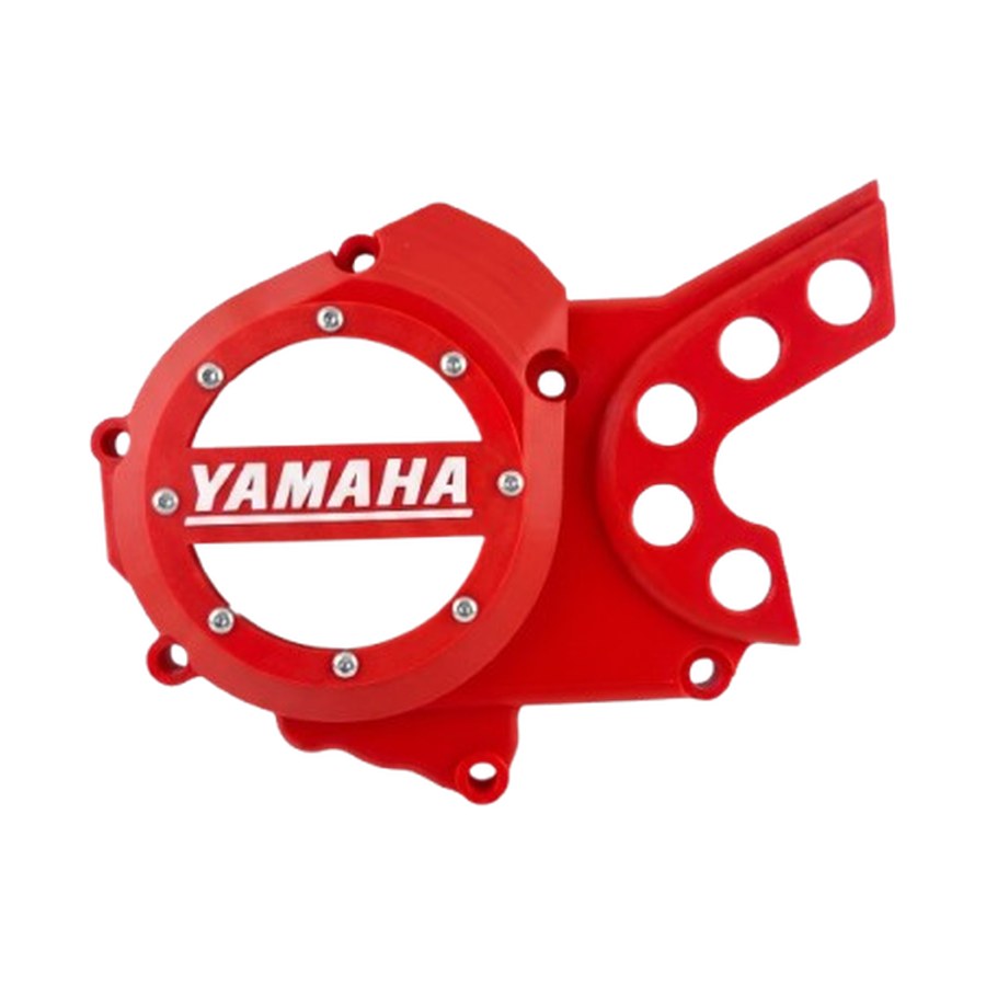 Tampa de motor Yamaha DTR125 — logótipo Yamaha clássico, vista de cima