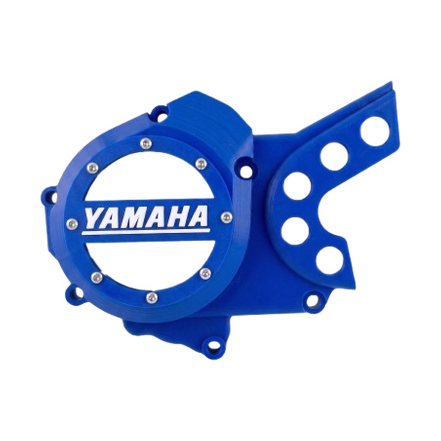 Tampa de motor Yamaha DTR125 — logótipo Yamaha clássico, vista de cima