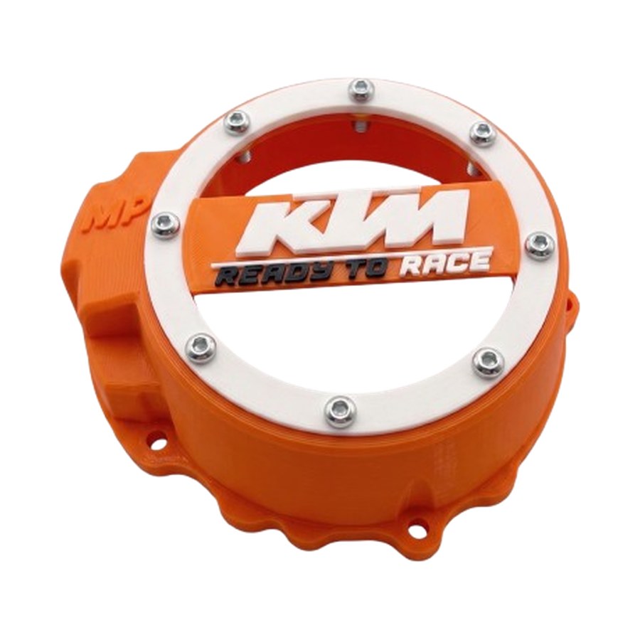 Tampa de motor KTM 125 EXC & SX — frente com lettering Ready to Race